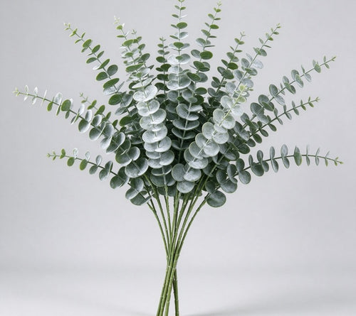 Natural green artificial eucalyptus bunch, 50 cm